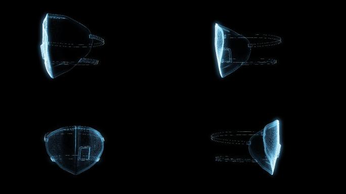 全息HUD3m/n95口罩透明通道素材