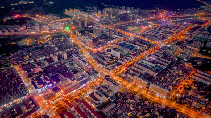 城市夜晚夜景5个场景昔阳