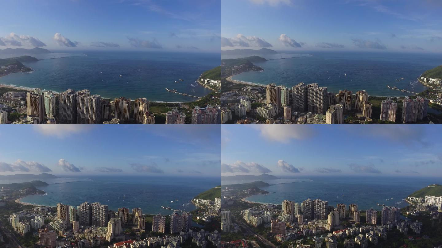 三亚大东海旅游景区航拍视频大东海空镜