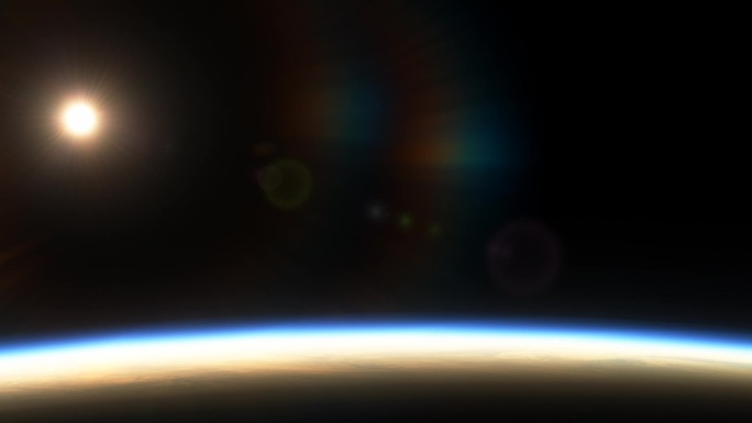 太空中看地球大气延时素材