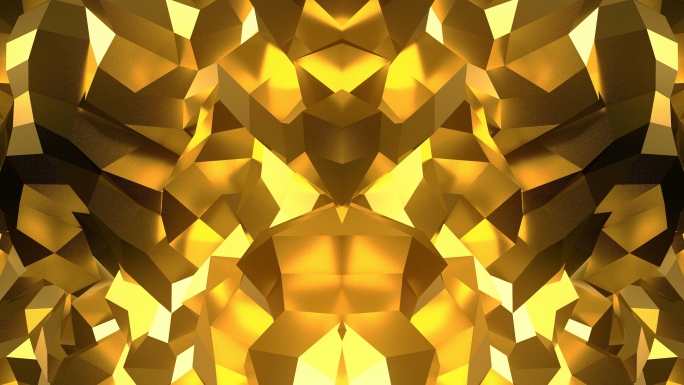【4K时尚背景】几何黄金镜像华丽璀璨图形