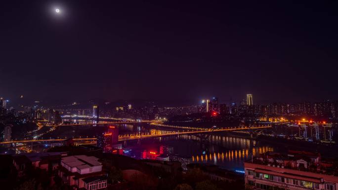 重庆城市 重庆夜景 重庆 城市 延时摄影