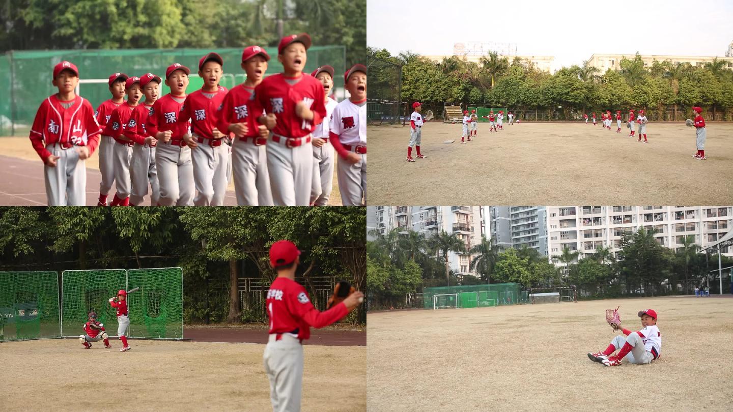 棒球队练习 棒球练习 学生打棒球