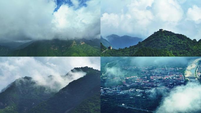 蓟县风景 山川 航拍