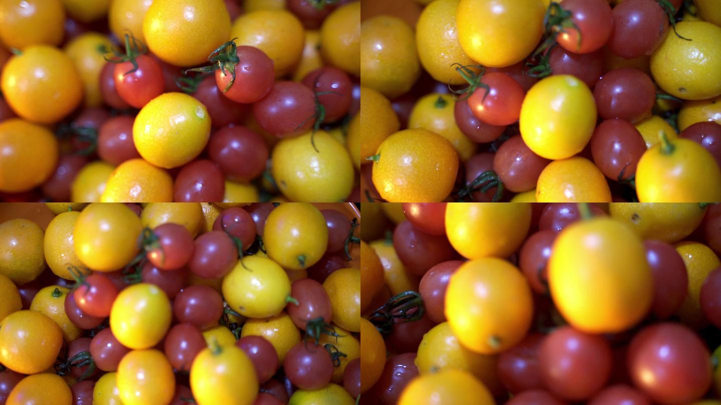 圣女果 小番茄 金桔 红色 黄色 水果