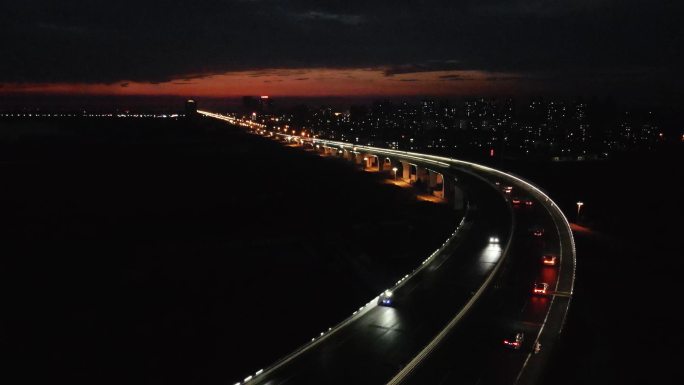 【原创】辽河大桥夜景