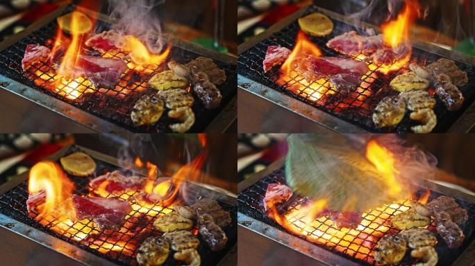 中国东北特色美食朝鲜韩式烤肉烧烤