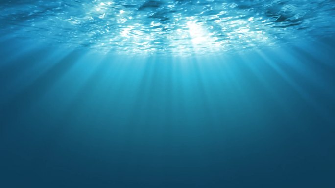 从水下看到的蓝海表层水
