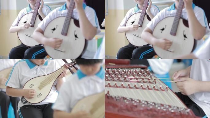 校园学生古风乐器演奏