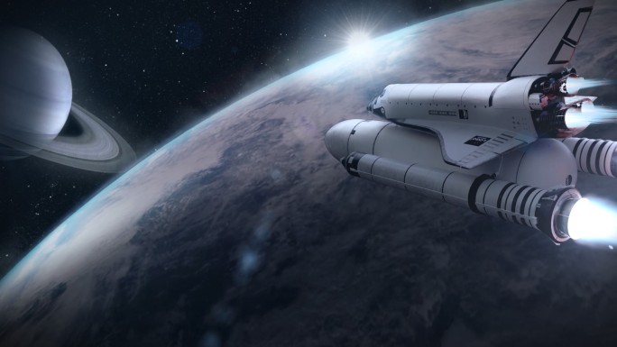 未来 地球 太空 飞船 科技 火箭