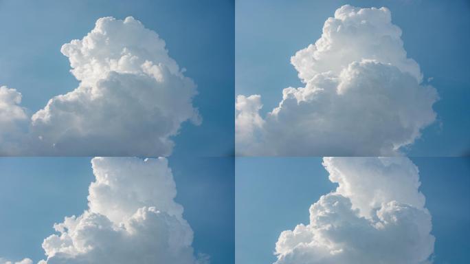 夏天的积雨云蓝天白云延时摄影