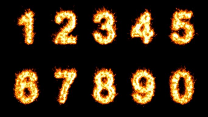 燃烧0、1、2、3、4、5、6、7、8、9。包括Alpha通道