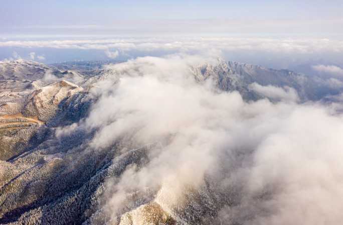 大明山冰雪云海云瀑大范围延时