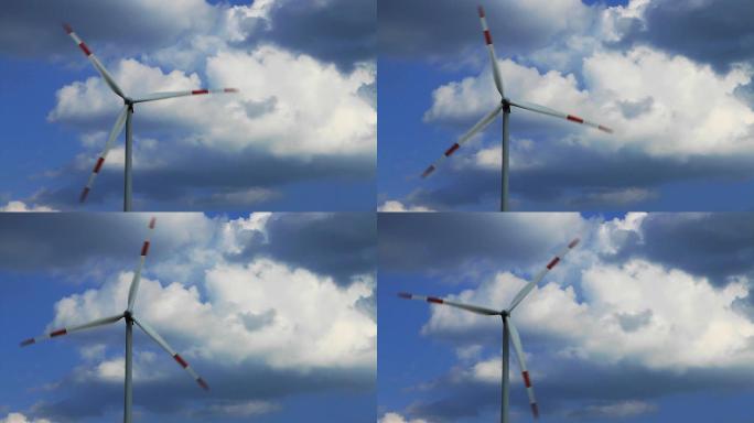 德国下萨克森州的风力涡轮机。