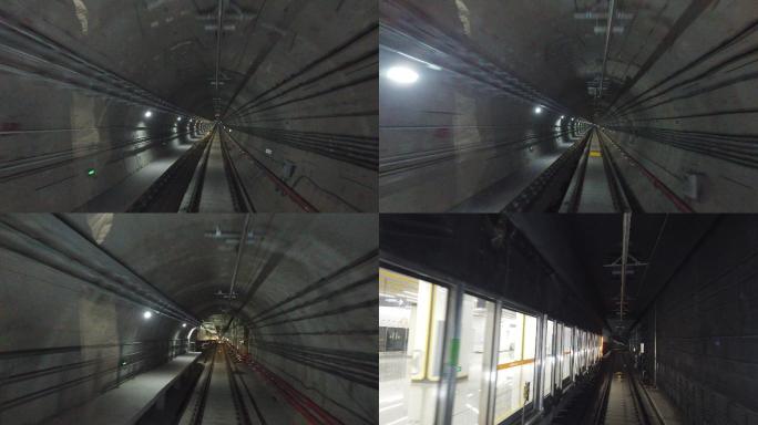 成都地铁隧道穿越素材