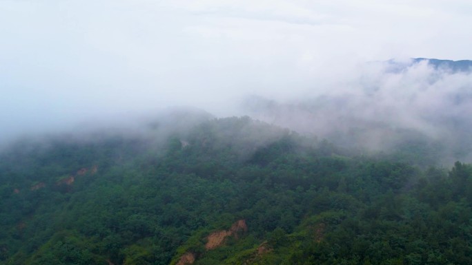 大山云雾云海航拍