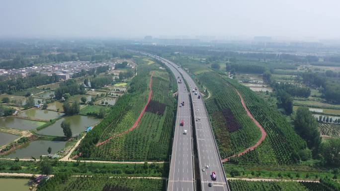 航拍京港澳高速公路郑州段