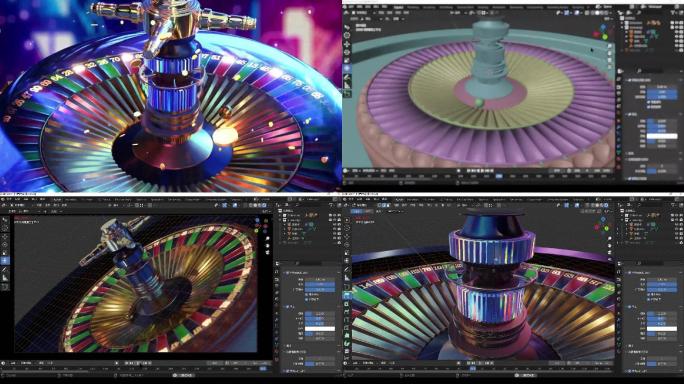 赌场三维轮盘ae+blender模板