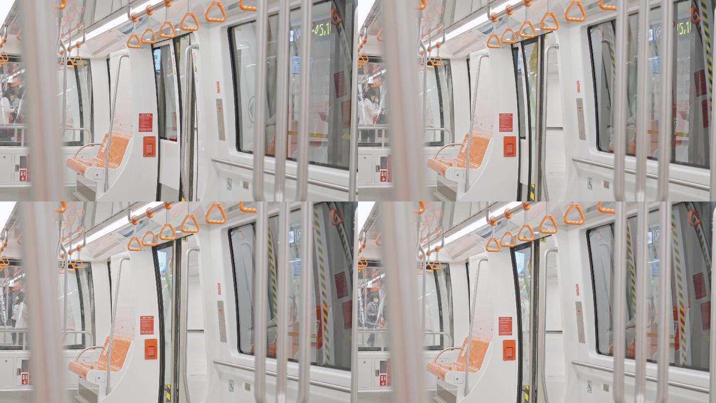 4K正版-天府机场18号线列车车厢开门