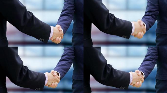 握手合作商务握手达成合作协议团队合作共赢