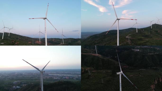 航拍 能源 青山环保 绿色 低碳 风场电