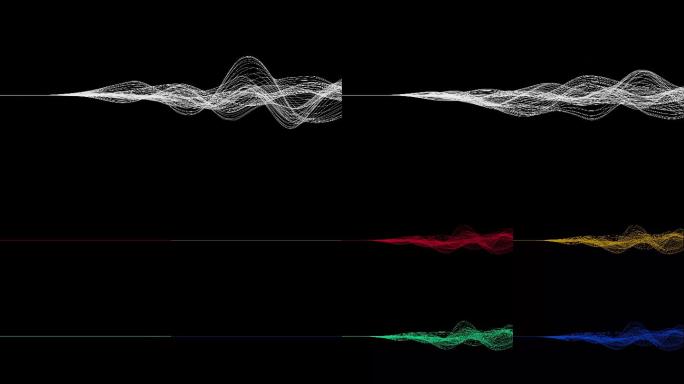抽象三维循环跳动音频声波背景素材