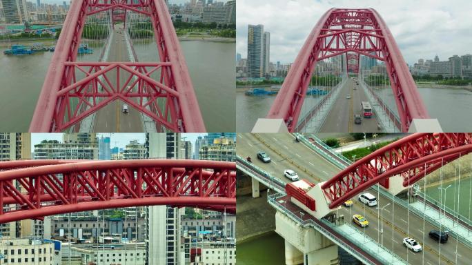 【原创4K】武汉晴川桥高清城市航拍