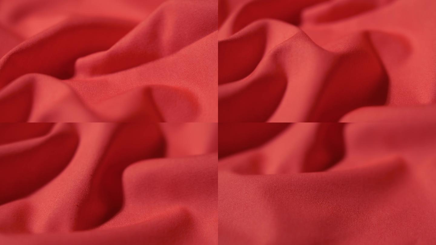 红色布料材质细节纹理
