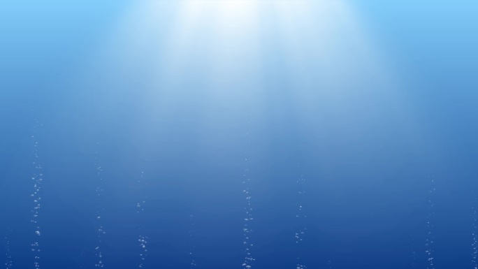 海底水中泡沫气泡上升