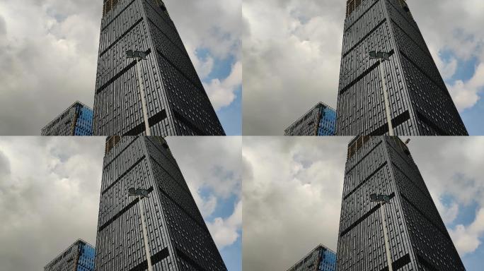 0002_V实拍城市建筑仰视仰拍高楼大厦
