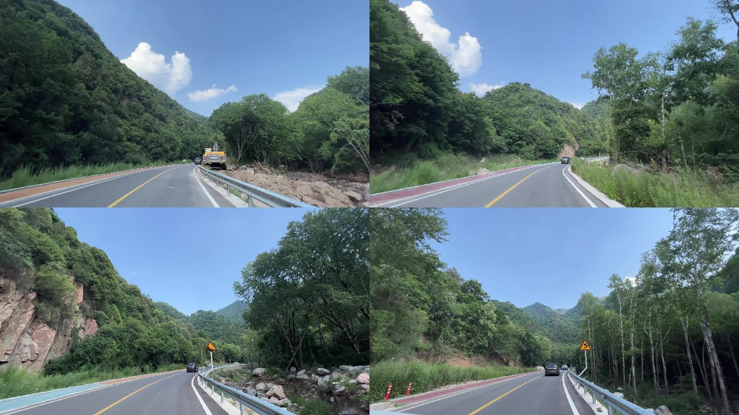 开车在山间公路