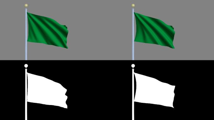 在风中挥舞的利比亚国旗-高度详细的国旗