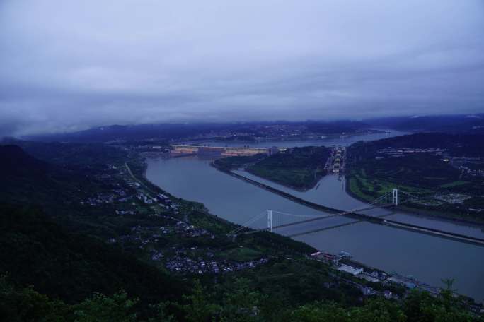 三峡工程日转夜延时