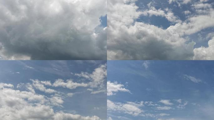 【4K】乌云转晴天蓝天白云延时摄影44秒