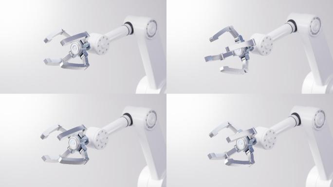 机械臂与智能制造概念3D渲染