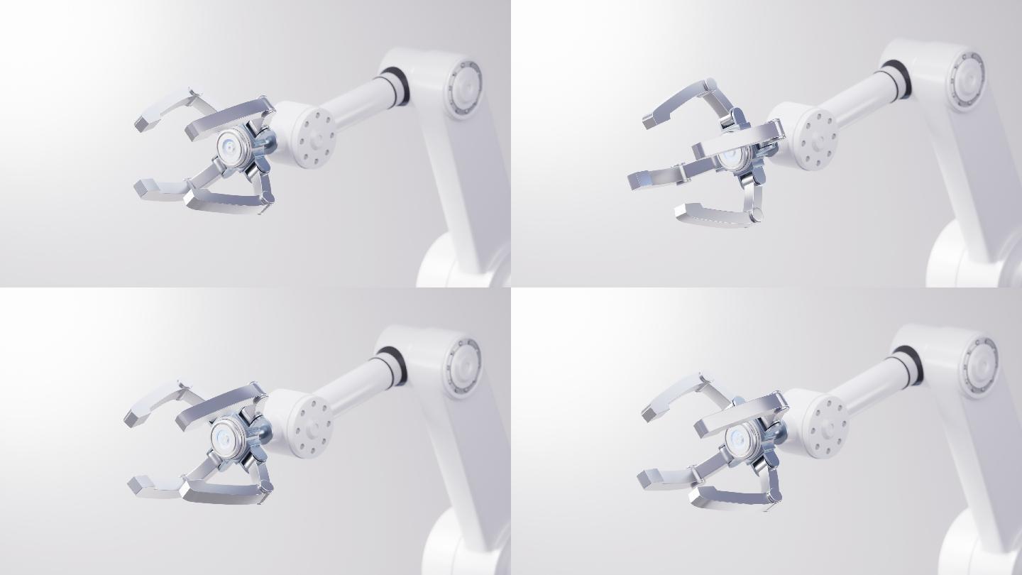 机械臂与智能制造概念3D渲染