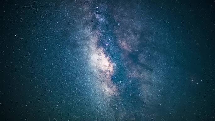 夏季星空银河延时纯素材