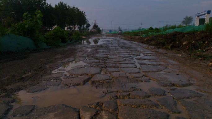 龟裂的路面