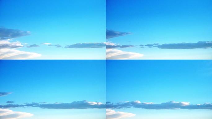 【HD天空】蓝天白云颗粒质感画面缓慢云动