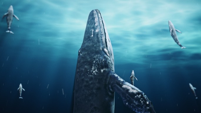 海底鲸鱼视频素材