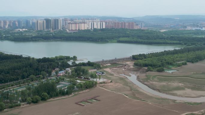 黄河放水河道枯竭B