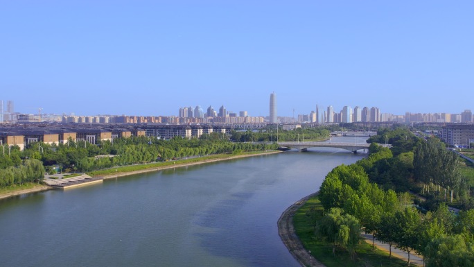 郑州北龙湖高端住宅早晨美景