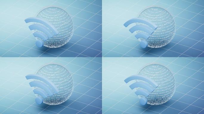 无线网与通信概念3D渲染