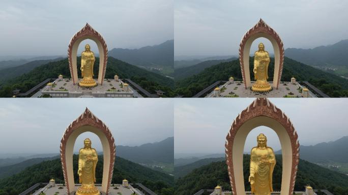 航拍江西九江庐山5A景区东林大佛 (3)