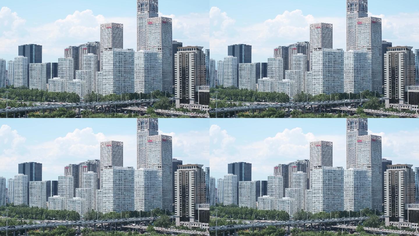 【原创】北京国贸CBD建筑群和国贸桥车流
