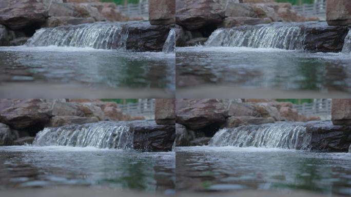 4k山泉水河流小溪水流小河流淌小瀑布