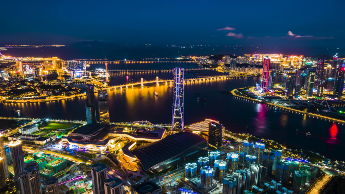 【4K商用版权】横琴澳门夜景