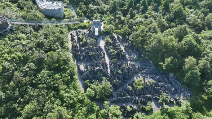 重庆白马山石林迷宫航拍