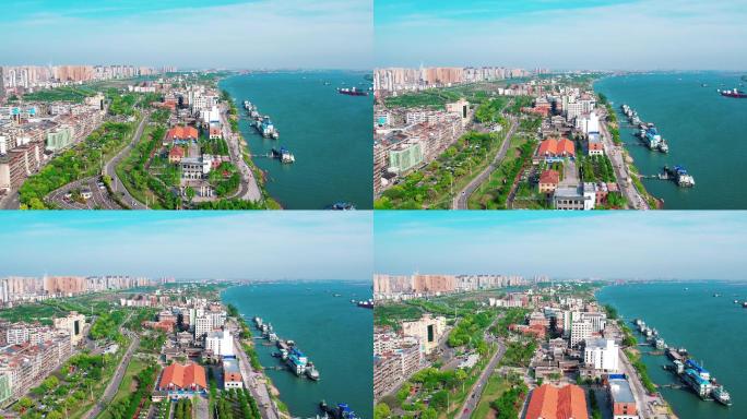 湖北荆州沙市洋码头文创园4K航拍素材