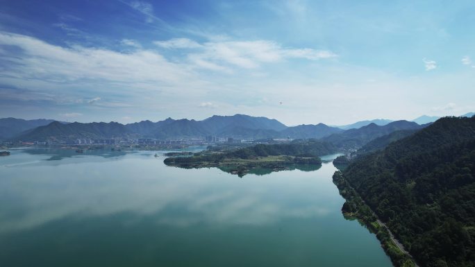 航拍杭州淳安千岛湖风景区